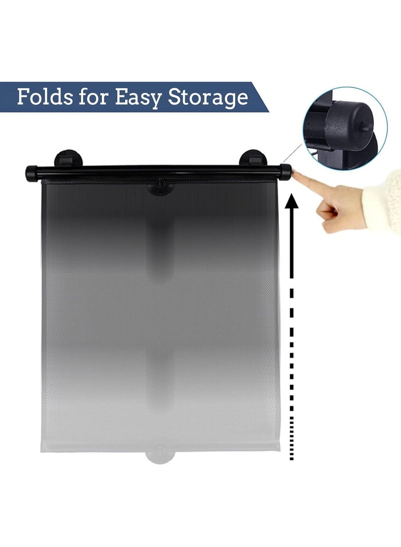 ظلال نافذة السيارة,2 حزمة ظل النافذة للطفل في السيارات,ظل نافذة السيارة القابلة للسحب للطفل,ظل الشمس النافذة الجانبية يمنع بفعالية أشعة الأشعة فوق البنفسجية وأشعة الشمس القاسية ((15.7 "x18.5") - Image 2